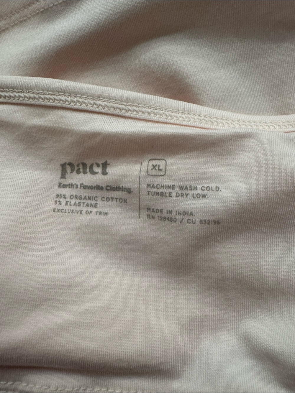 Pact Organic Cotton Tank Top XL - Picture 6 of 6